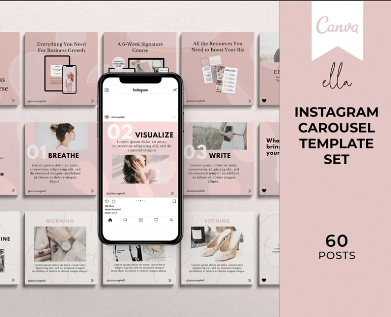 Instagram Carousel Posts for Canva