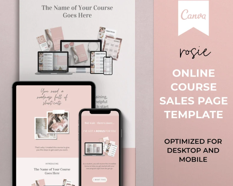 Online Course Sales Page Template